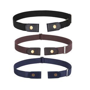 No Buckle Stretch Belt For Women And Men Elastic Waist Belt Up To 72 7696